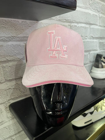 Gorras L.A gamuza rosa