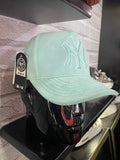 Gorras NY gamuza Azul menta