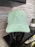 Gorras NY gamuza Azul menta